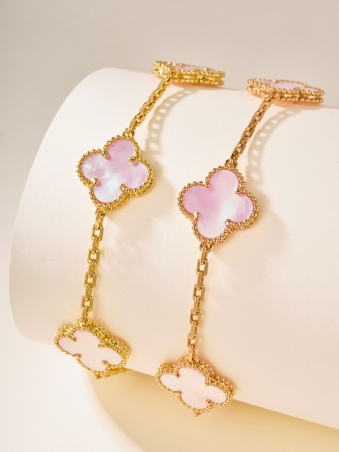 Van Cleef & Arpels Alhambra Pink Gold Earrings